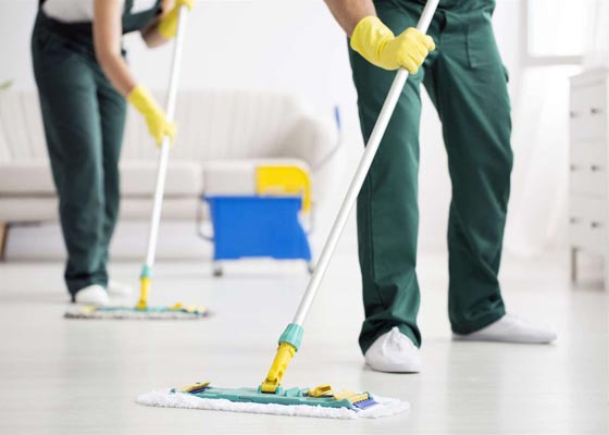 mopping floor